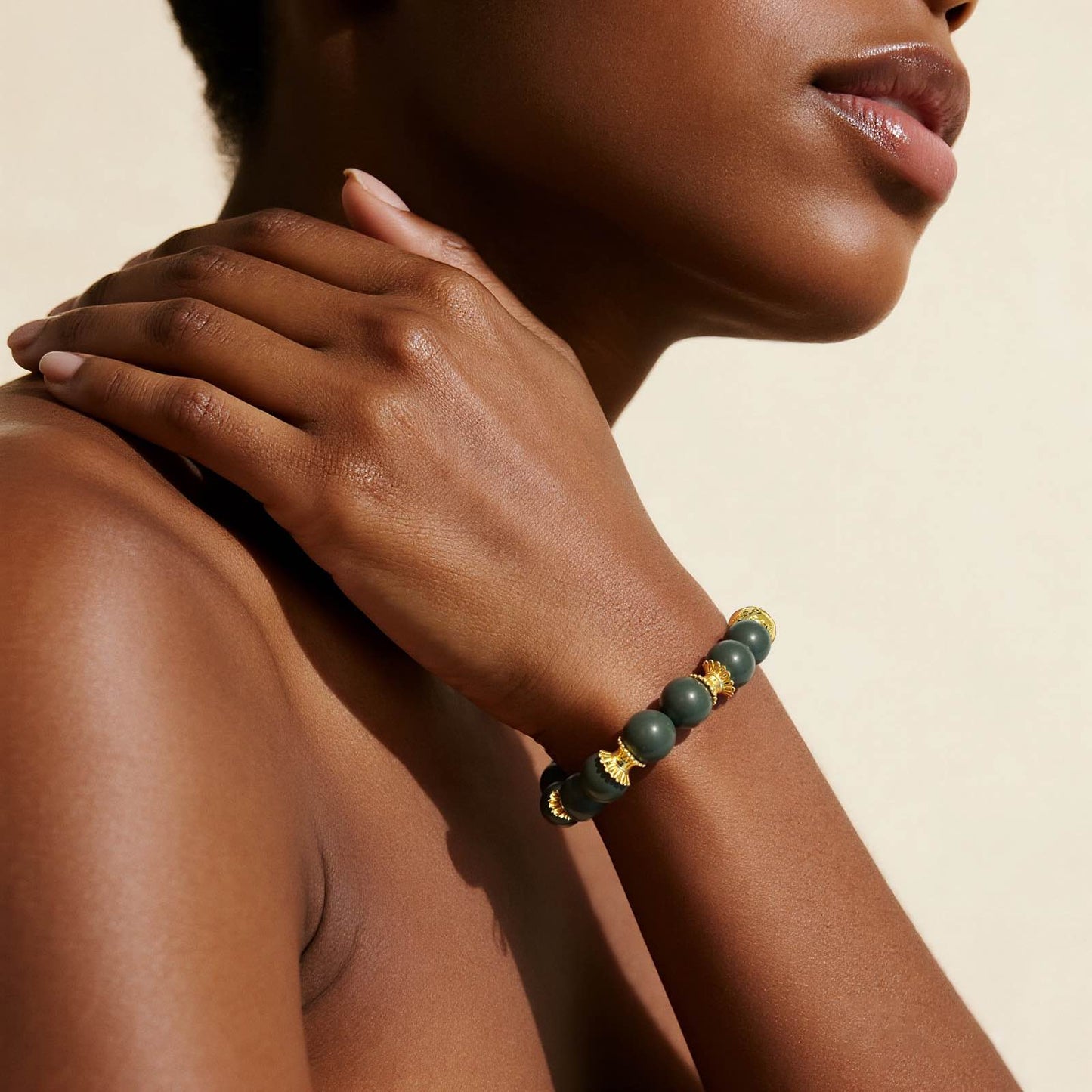 Larme De Sirene × Mankin Beaded Bracelet - Forest Guardian