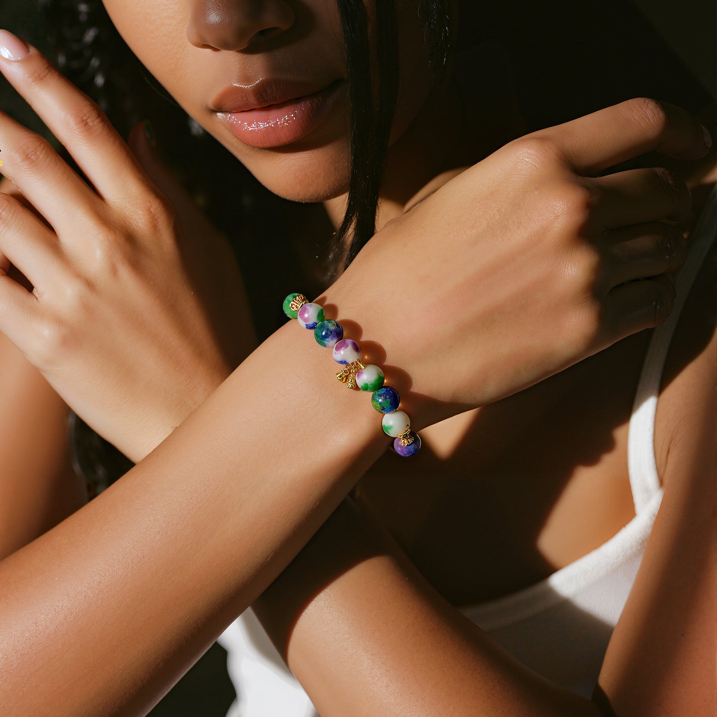 Larme De Sirene × Mankin Beaded Bracelet - Rainbow Harmony