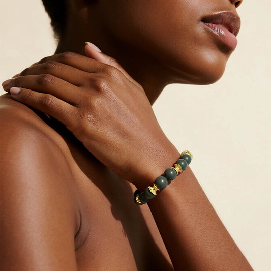 Larme De Sirene × Mankin Beaded Bracelet - Forest Guardian
