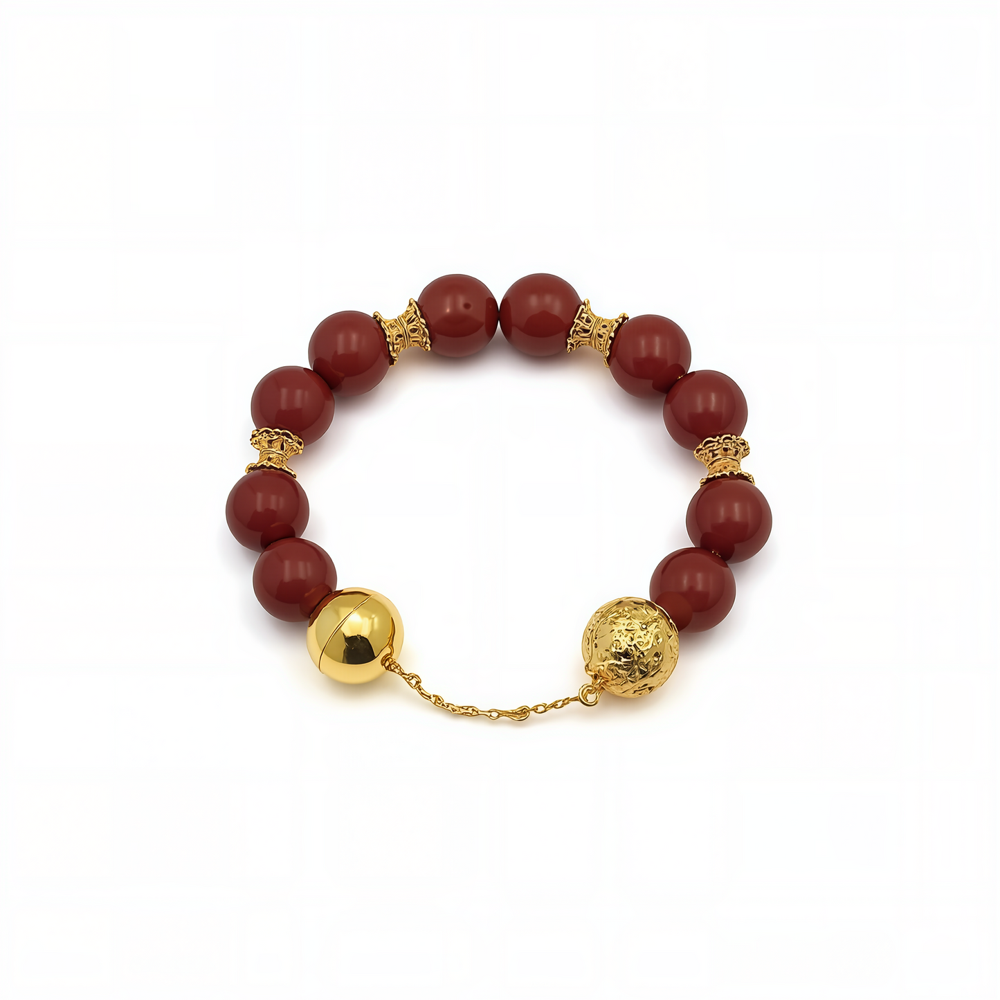 Larme De Sirene × Mankin Beaded Bracelet - Crimson Courage
