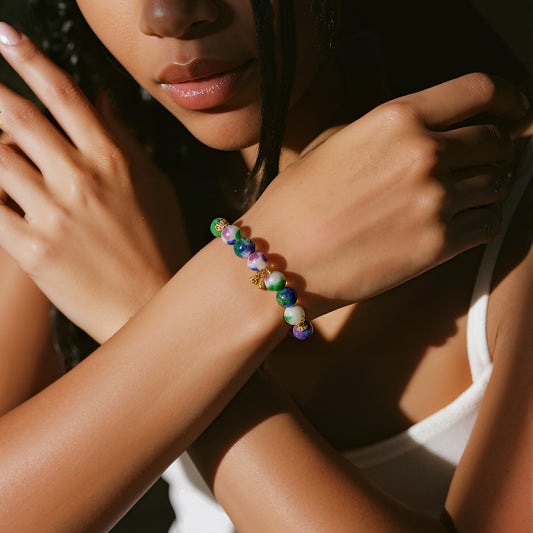 Larme De Sirene × Mankin Beaded Bracelet - Rainbow Harmony