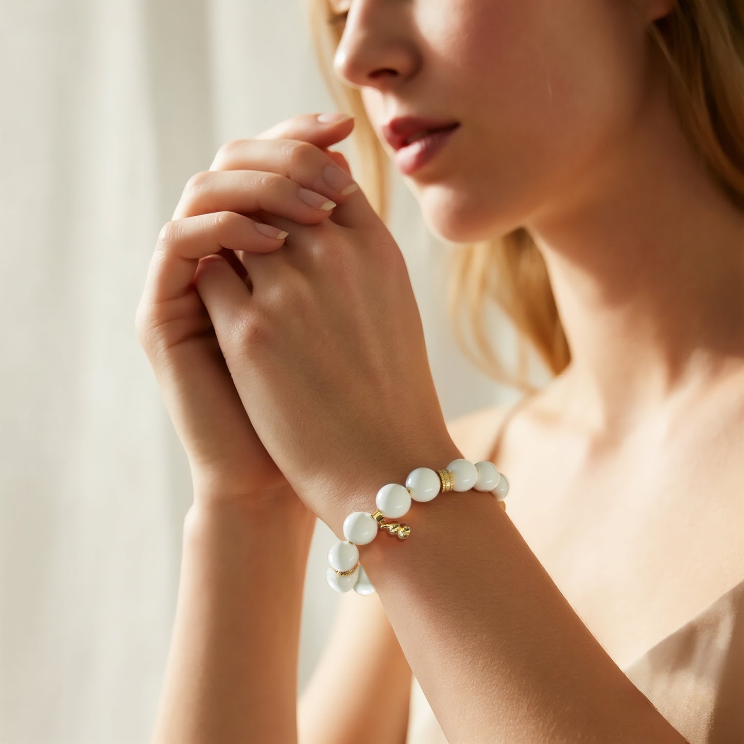 Larme De Sirene × Mankin Beaded Bracelet - Pure Light
